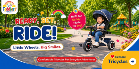 A three-wheeled tricycle parked outdoors.