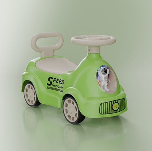 Green Plastic Push Ride On Toy Car