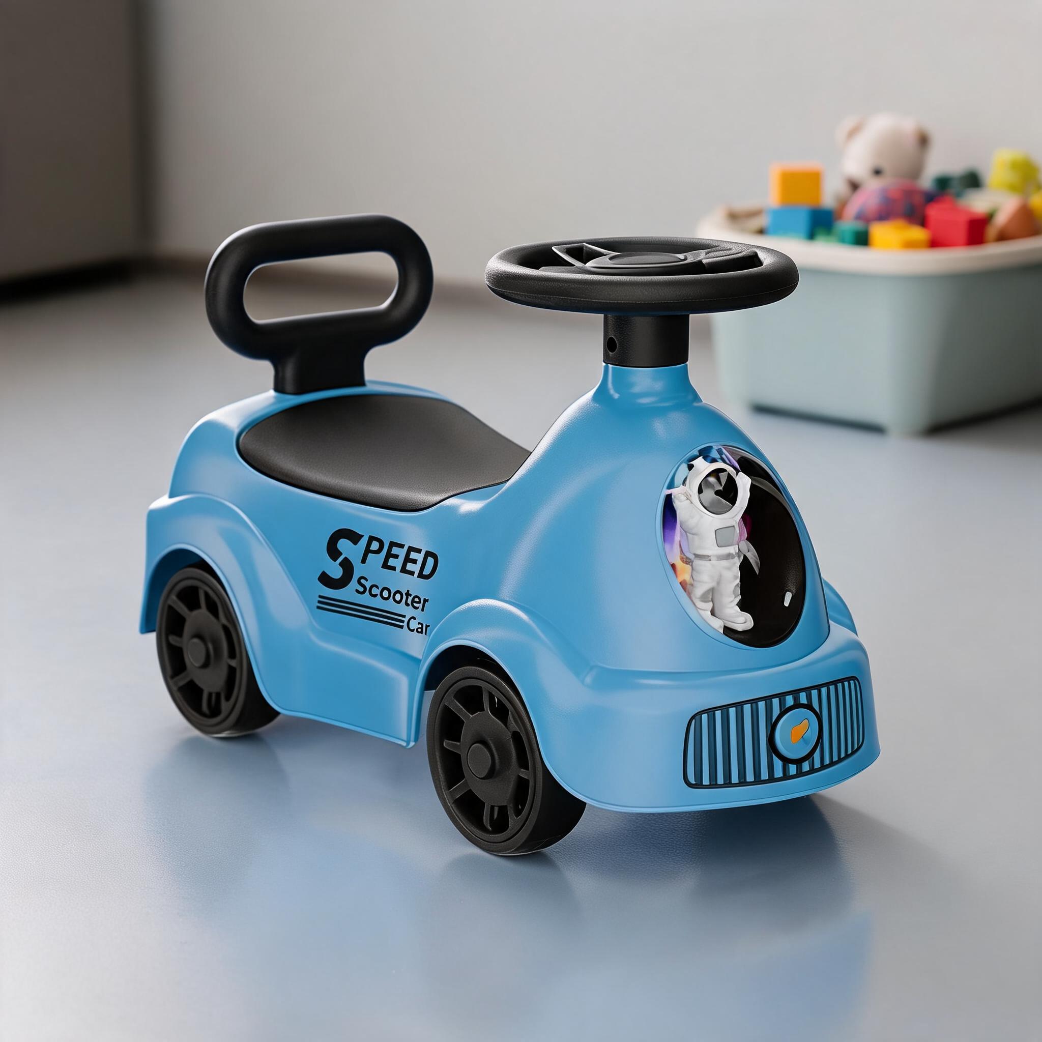 Blue Ride On Toy Car For Kids
