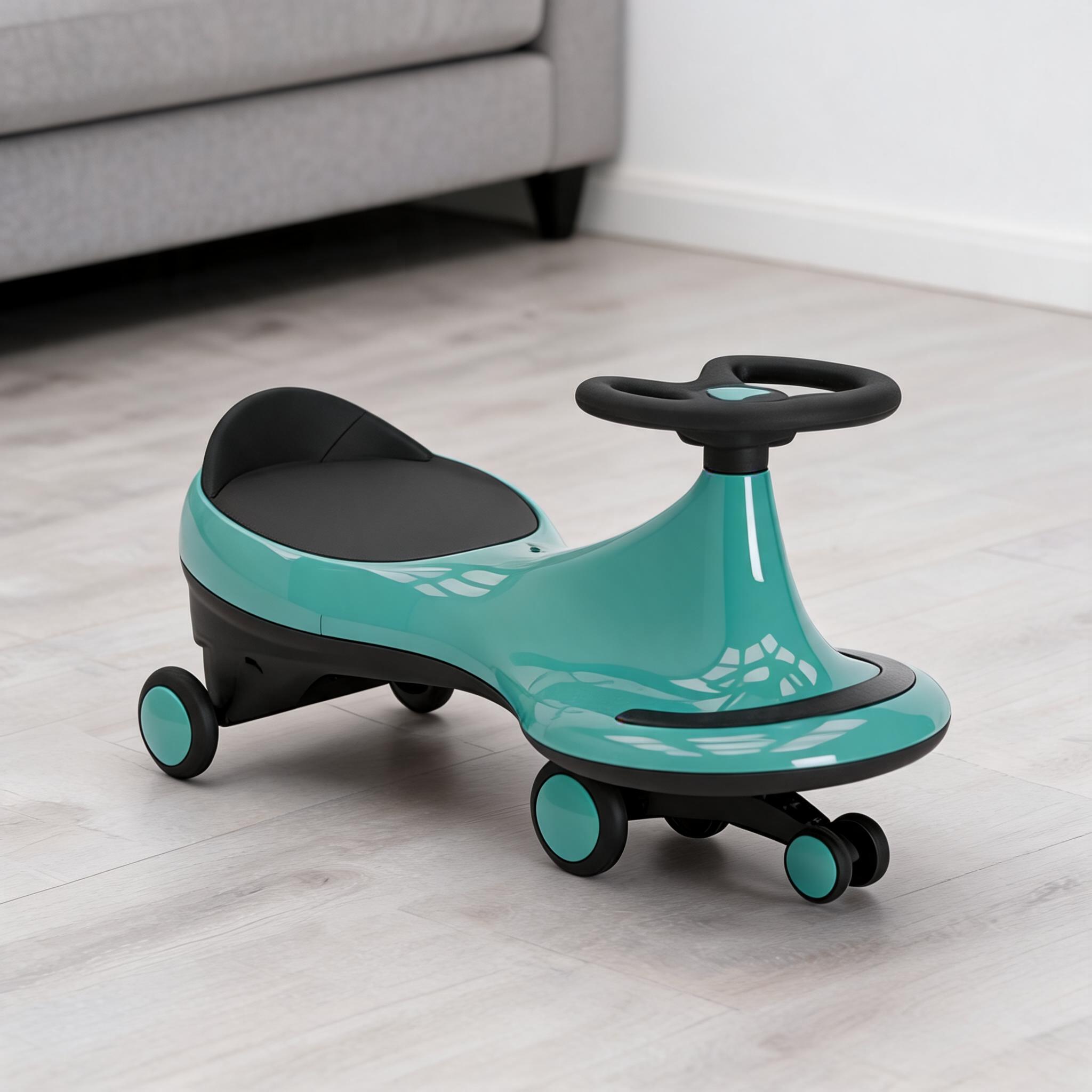 Turquoise Kids Ride On Wiggle Car