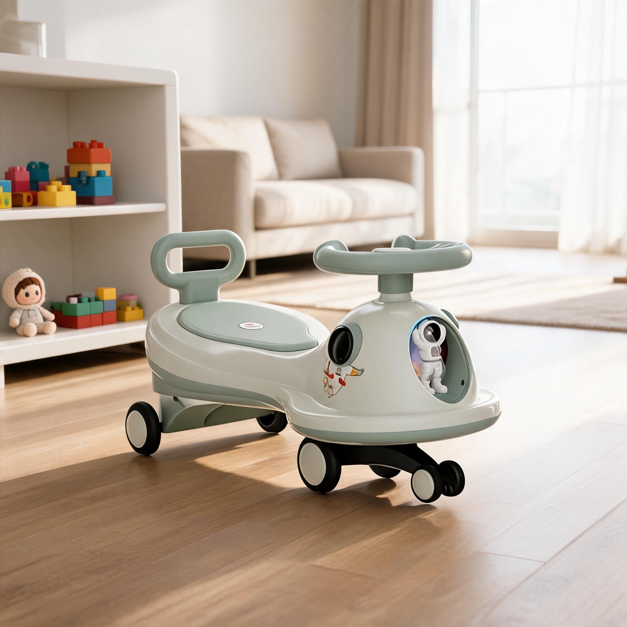 Mint Green Baby Push Ride On Car