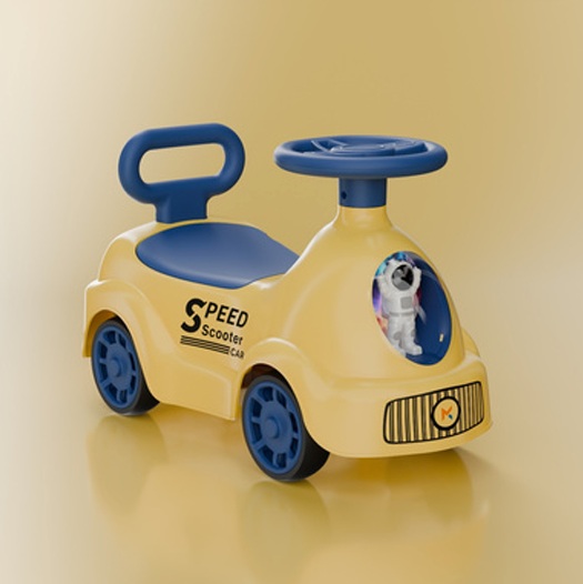 Yellow Blue Ride On Toy Car
