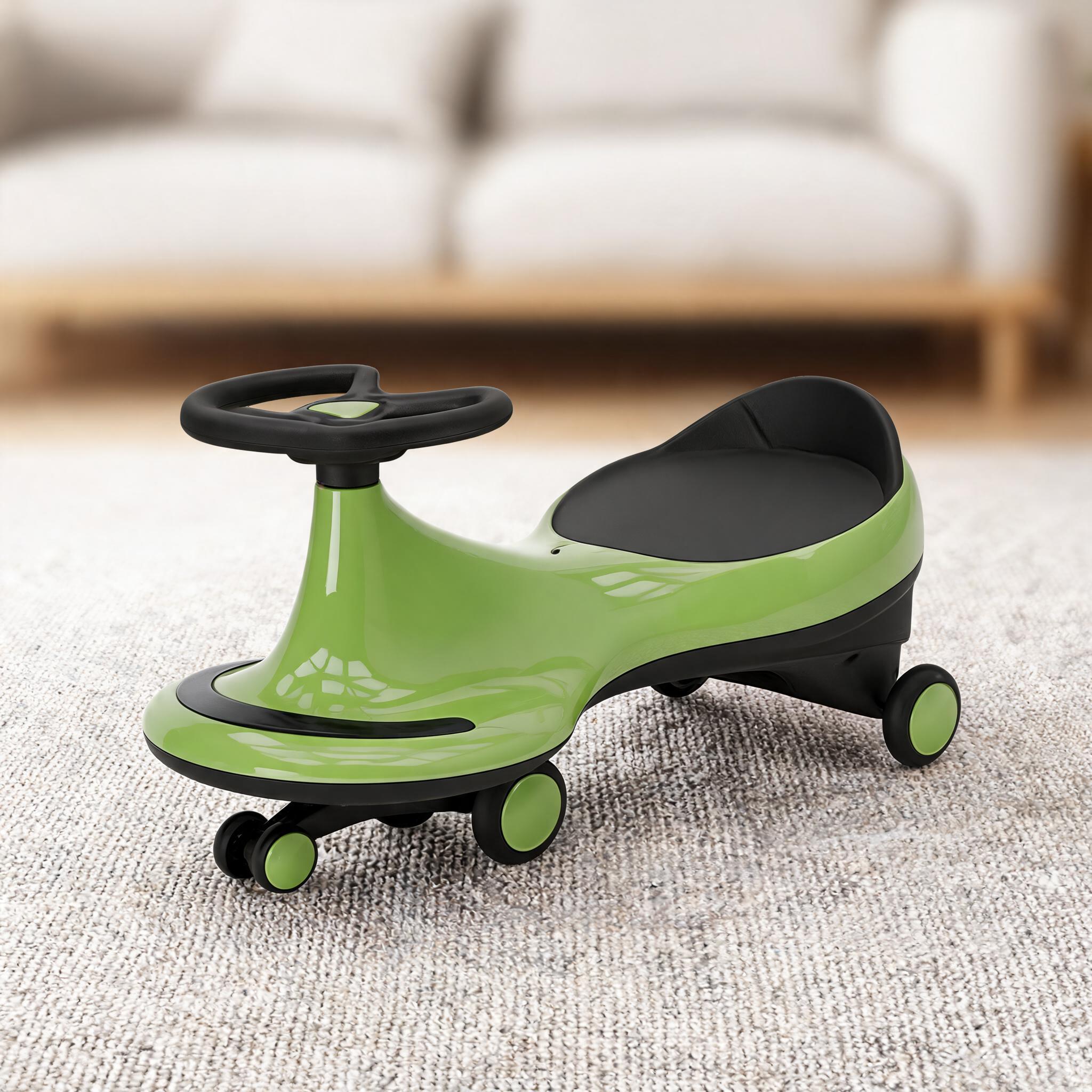 Green Ride On Wiggle Car With Steering Wheel