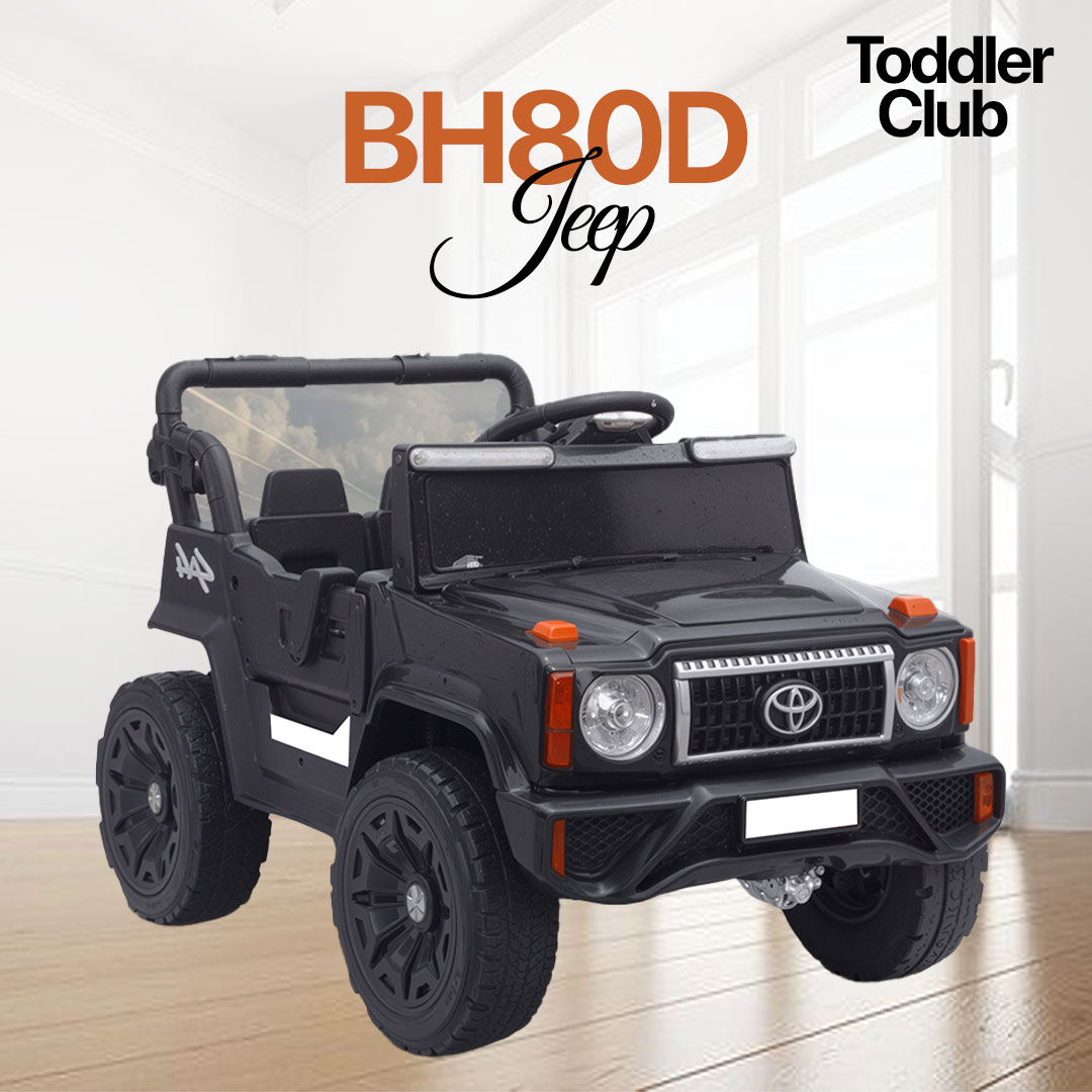 Bh80 Kids Electric Ride-On Jeep – Black