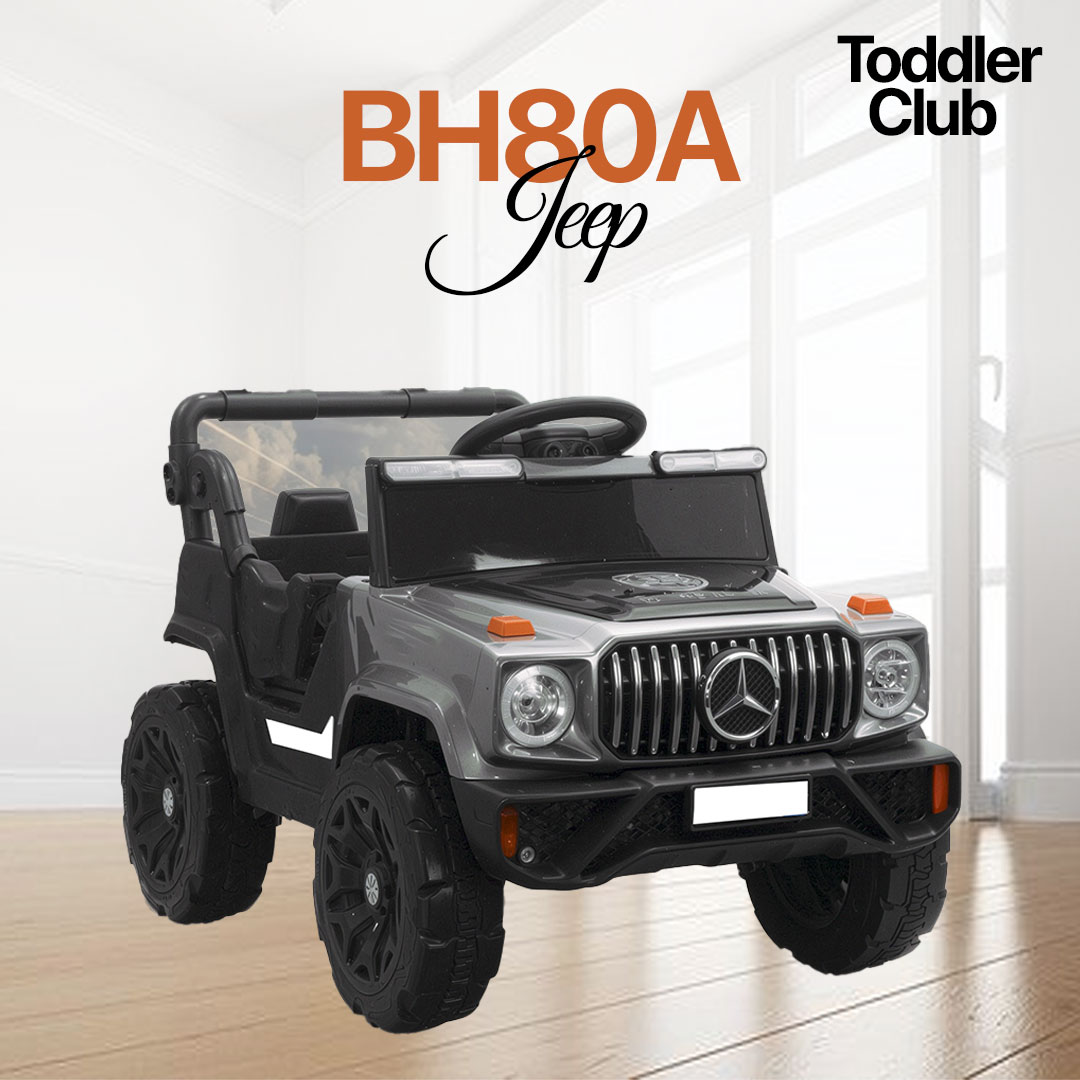 Bh80 Kids Electric Ride-On Jeep – Black