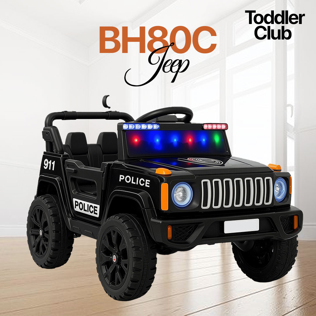 Bh80 Kids Electric Ride-On Jeep – Black
