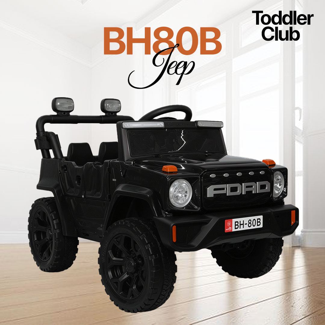 Bh80 Kids Electric Ride-On Jeep – Black