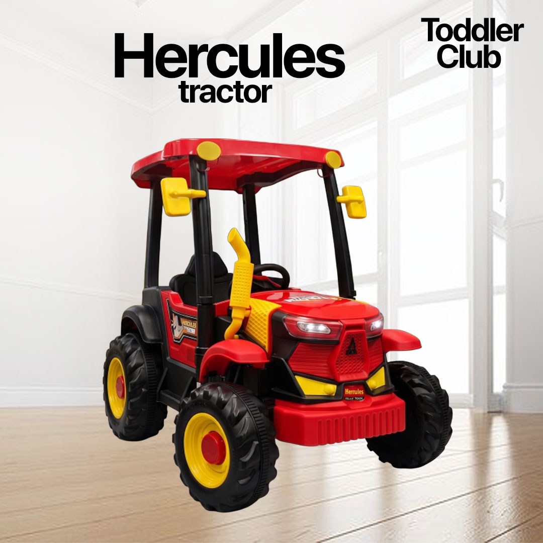 Hercules Kids Ride-On Toy Tractor With Pedals – Red & Yellow